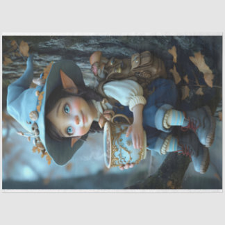 Pixie Blue Hat Tissue Paper