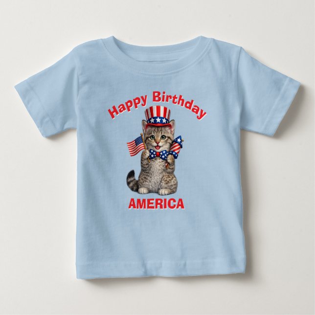 Pixie-Bob Kitten (1s) Patriotic Kid T-Shirt (Front)