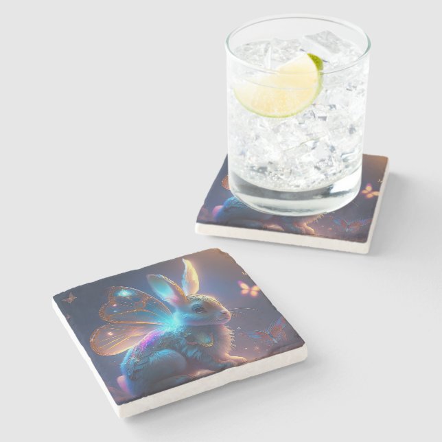 Pixie Bunny Stone Coaster (Side)