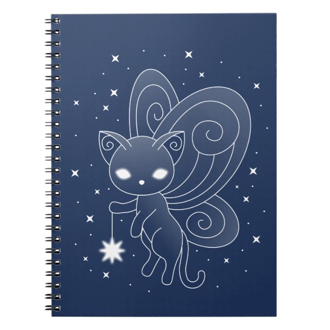 Pixie Cat - Fairy Wings Kitty Notebook (Front)