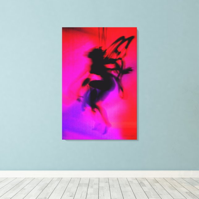 Pixie Dancing in Pink Canvas Print (Insitu(Wood Floor))