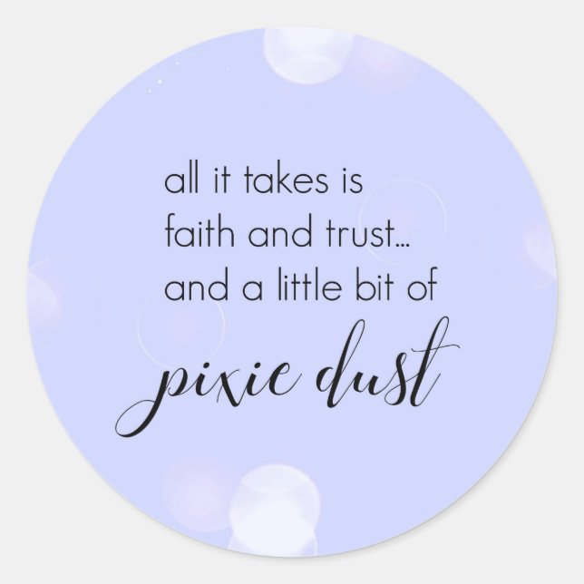 Pixie Dust Classic Round Sticker (Front)