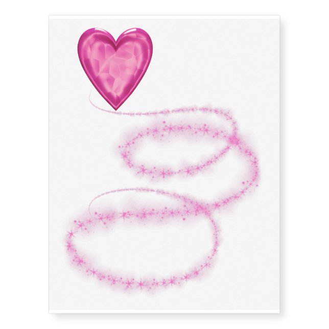 Pixie Dust  Pink and Love Temporary Tattoos (Front)