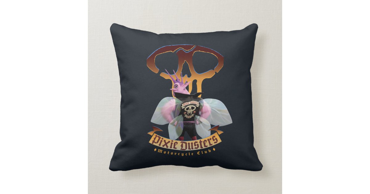 Pixie Dusters Motorcycle Club Throw Pillow Zazzle Com