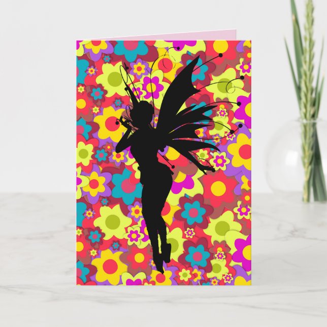 PIXIE FAIRY GIRL BIRTHDAY Greeting Cards (Front)