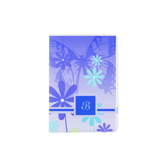 Pixie Flower Butterflies 3 Passport Holder (Front)