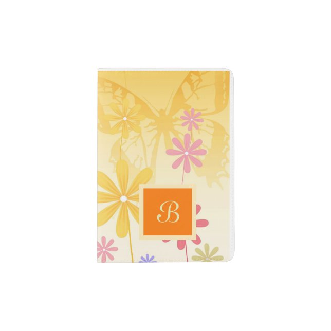 Pixie Flower Butterflies Passport Holder (Front)
