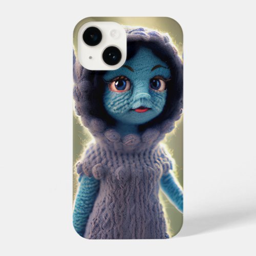 Pixie Garden Gnome with Big Blue Eyes  Wool Land iPhone 14 Case