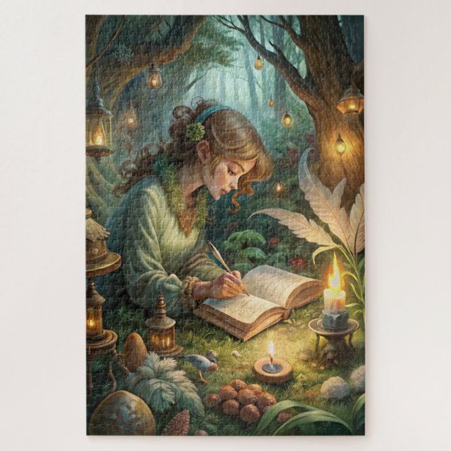 Pixie Girl Writing Jigsaw Puzzle (Vertical)