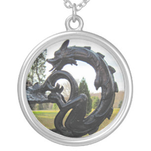 Pixie Globes - Iron Dragon Silver Plated Necklace