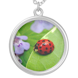 Pixie Globes - Ladybug, Ladybug Silver Plated Necklace