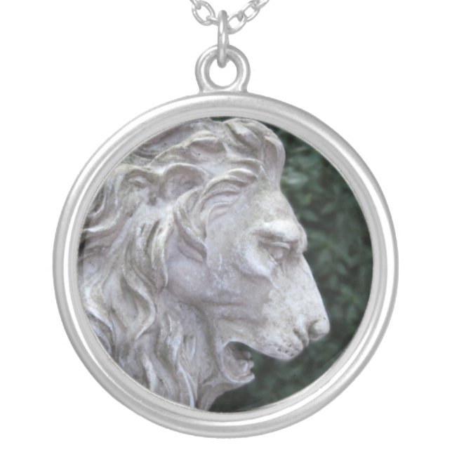 Pixie Globes - Majestic Lion Silver Plated Necklace (Front)