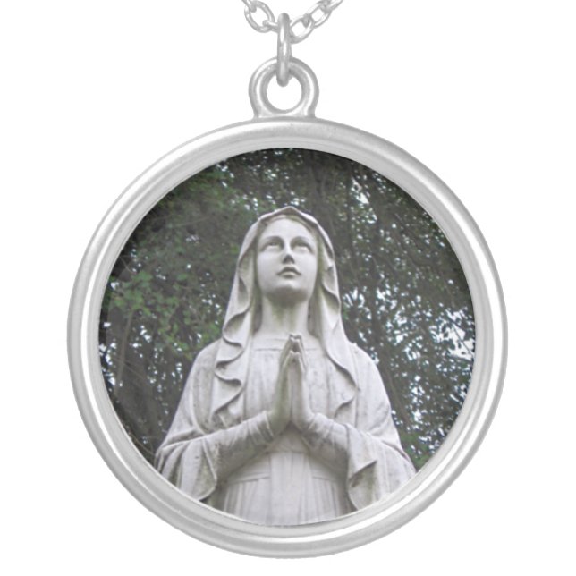 Pixie Globes - Prayer Silver Plated Necklace (Front)