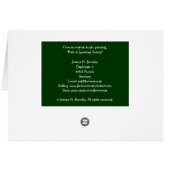 Pixie in Luminous Greens Cards (Back Horizontal)