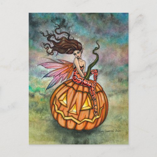 Pixie of Halloween Fairy Art by Molly Harrison Postcard