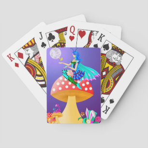 Pixie on Mushroom Playing Cards