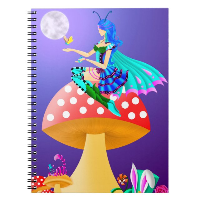  Pixie on Mushroom Wonderland  Notebook (Front)