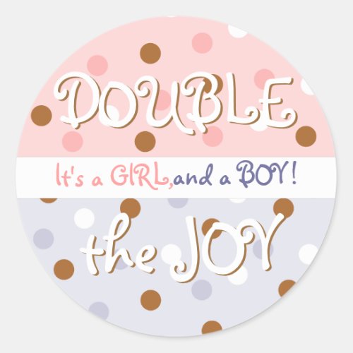 Pixie Polka Dot Twin Baby Sticker