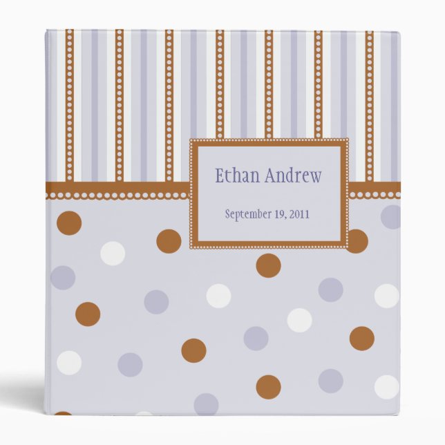 Pixie Polka Dots Baby Photo Album Binder (Front)