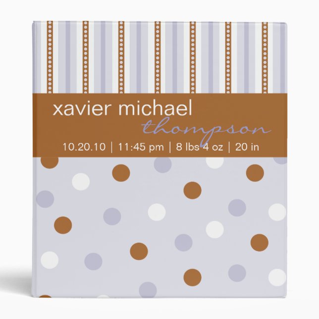 Pixie Polka Dots Baby Photo Album Binder (Front)