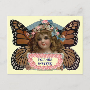 PIXIE PRINCESS PARTY INVITE BUTTERFLY EZ CUSTOMIZE