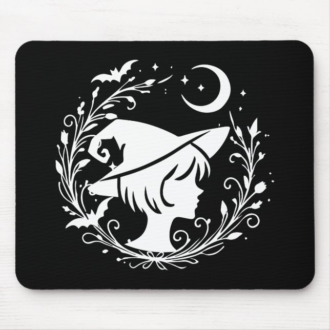 Pixie Witch Wiccan Magic Witches Halloween Mouse Pad (Front)
