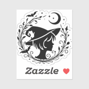Pixie Witch Wiccan Magic Witches Halloween Sticker