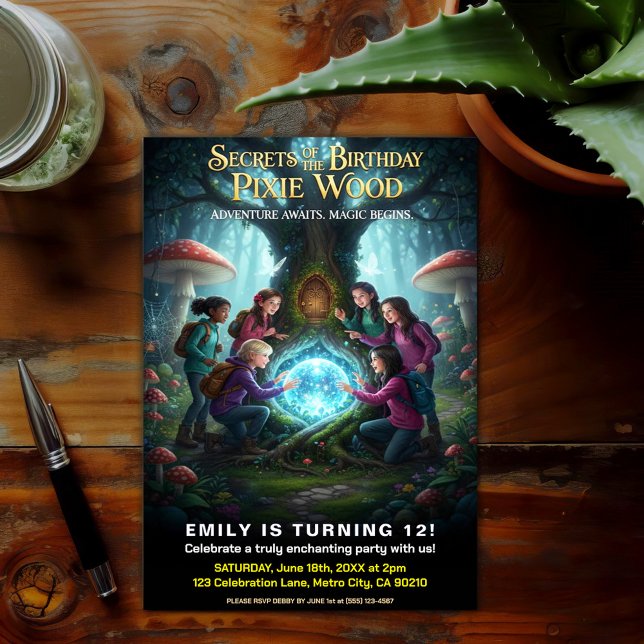 Pixie Wood Magical Birthday Party Invitation (Creator Uploaded)