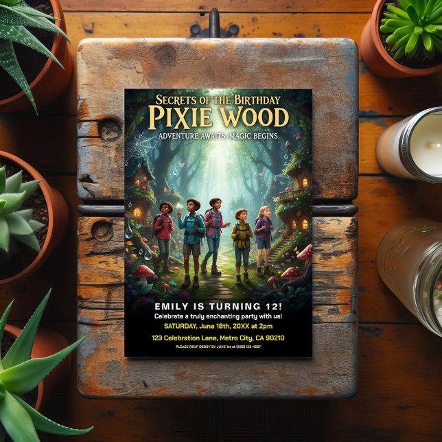Pixie Wood Magical Birthday Party Postcard (Creator Uploaded)
