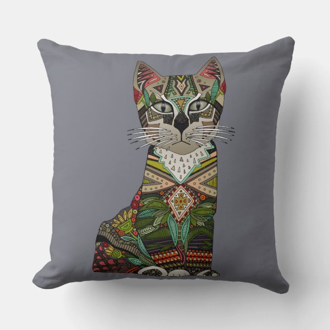 pixiebob kitten storm throw pillow (Front)