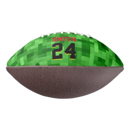 Pixilated Grass Player Name Number Fun Football