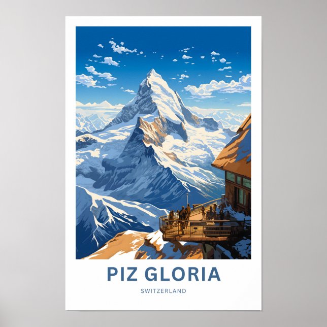 Piz Gloria Switzerland Travel Print (Front)