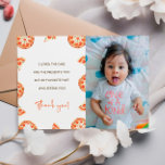 Pizza 1st Birthday Party Thank You Card<br><div class="desc">Sending out a "Pizza First Birthday Party Thank You Card" is a thoughtful way to express gratitude to your guests for celebrating with you and your little one. With its pizza-themed design, it adds a fun touch to the appreciation message. It's a slice of gratitude that your guests will surely...</div>
