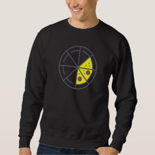 Pizza 3 Slices Cheese Pepperoni Funny Geometric Fo Sweatshirt