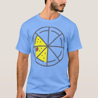 Pizza 3 Slices Cheese Pepperoni Funny Geometric Fo T-Shirt