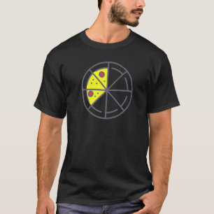 Pizza 3 Slices Cheese Pepperoni Geometric Food T-Shirt