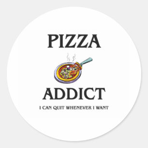 Pizza Addict Classic Round Sticker