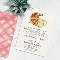 Pizza and Beer Casual Couples Baby Shower