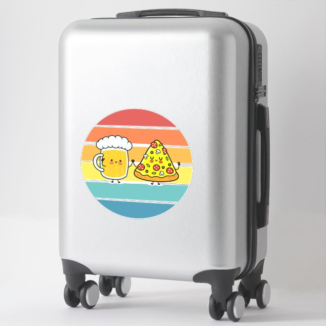 Pizza and beer sticker (Suitcase)