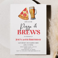 Pizza and Brews Beer Glass Birthday Party