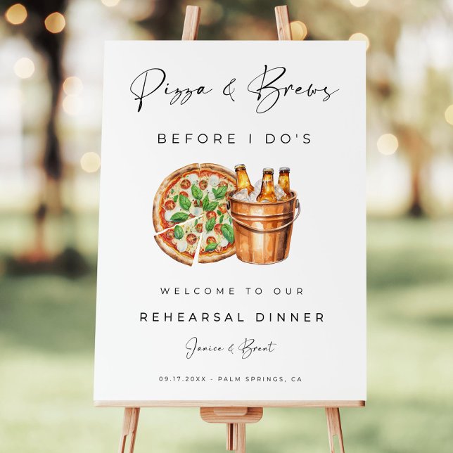Pizza And Brews Before I Do's, Pizza And Beer Sign (Creator Uploaded)