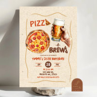 Pizza and Brews Man Birthday