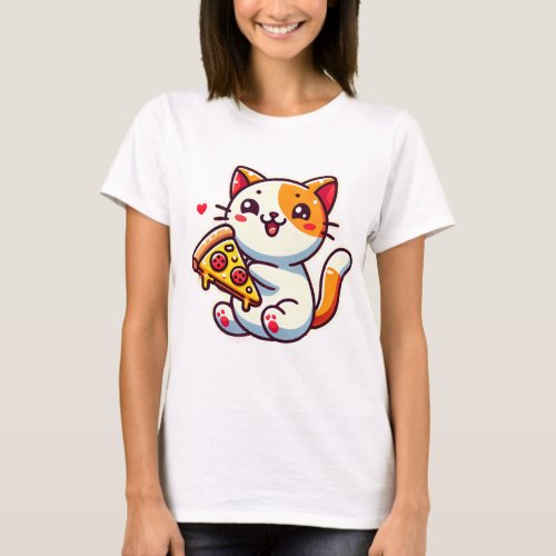 Pizza and cat T_Shirt