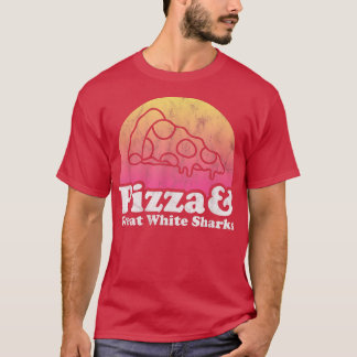 Pizza and Great White Shark  T-Shirt