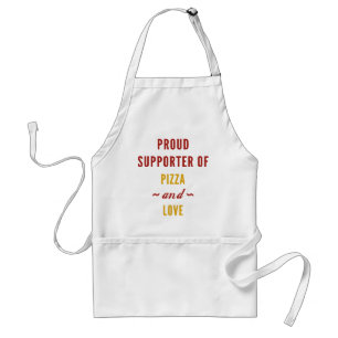 Pizza And Love Adult Apron