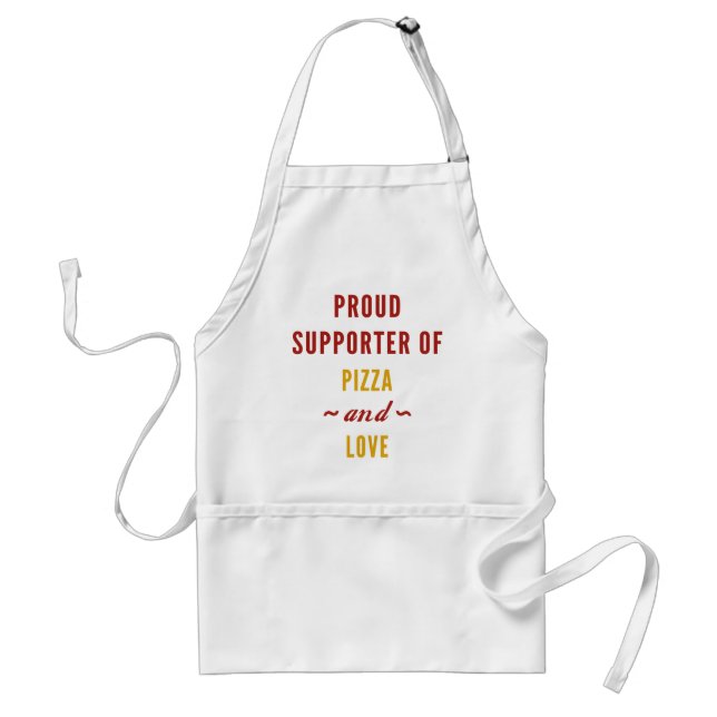 Pizza And Love Adult Apron (Front)