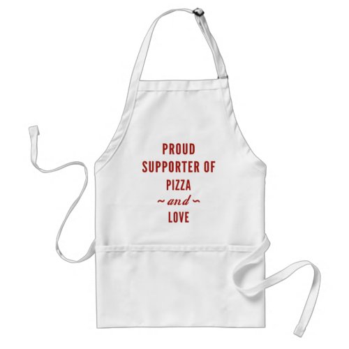 Pizza And Love Adult Apron