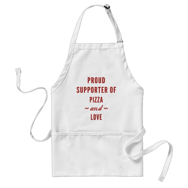 Pizza And Love Adult Apron (Front)