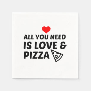PIZZA AND LOVE NAPKINS