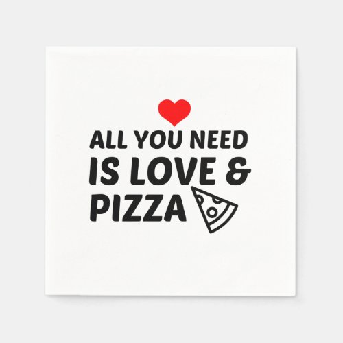 PIZZA AND LOVE NAPKINS